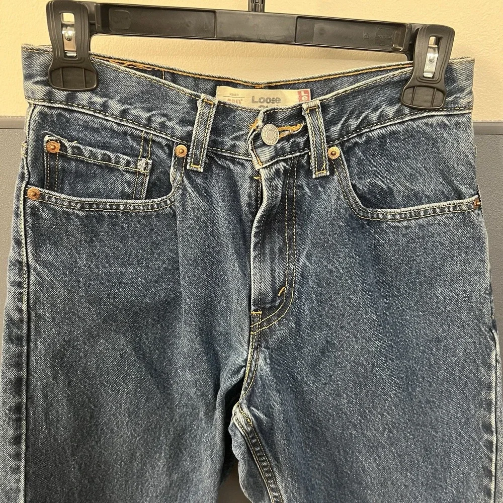 Levis 569 Loose Straight Jeans‎ 14 Reg 27x27 Blue Denim Casual Relaxed Fit